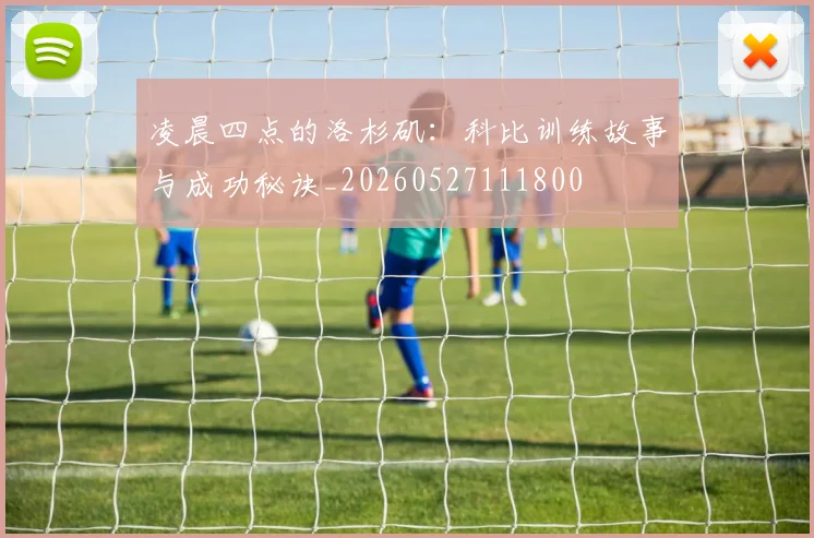 凌晨四点的洛杉矶：科比训练故事与成功秘诀_20260527111800